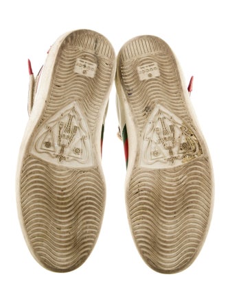 Gucci Web Accent Leather Sneakers