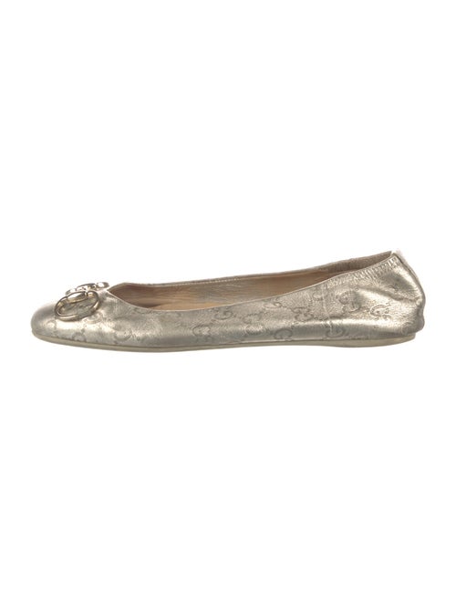 Gucci Horsebit Accent Leather Ballet Flats