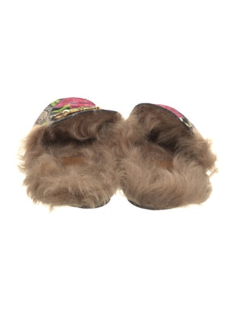 Gucci Horsebit Accent Floral Print Mules