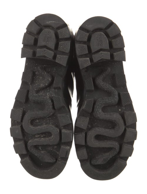 Gucci Sylvie Web Accent Leather Combat Boots