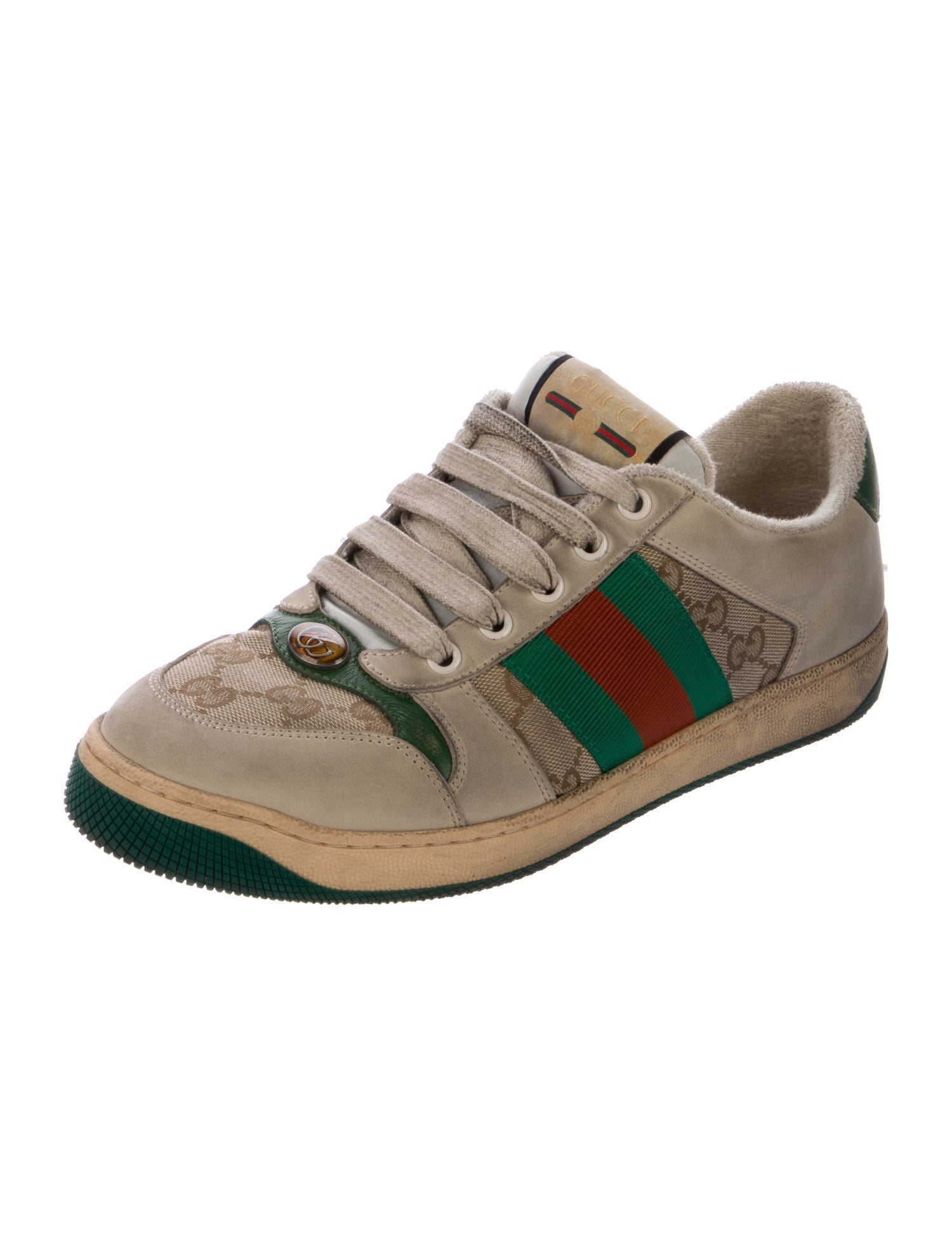Gucci GG Canvas Distressed Accents Sneakers