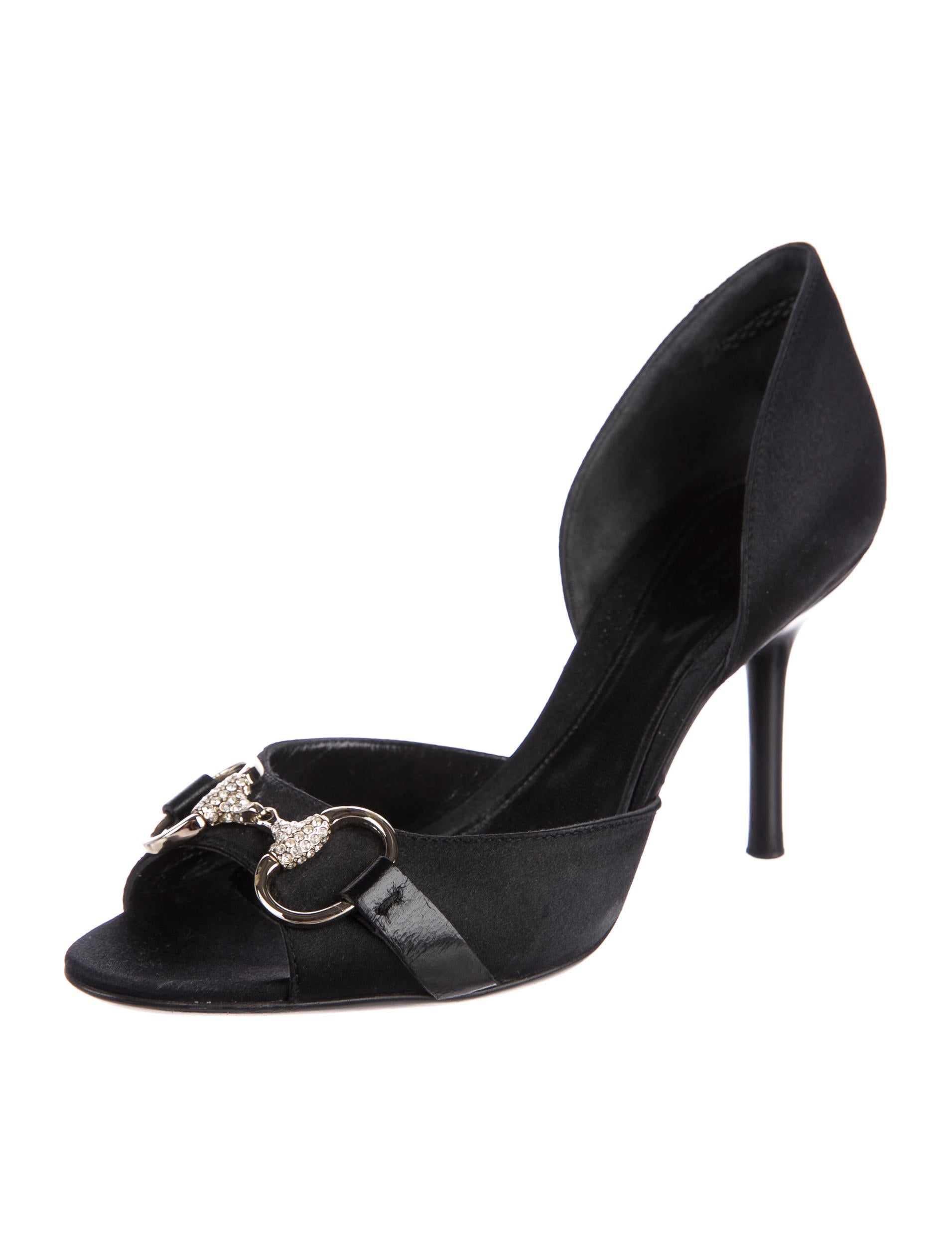 Gucci CrystalEmbellished Horsebit Pumps Black Pumps, Shoes