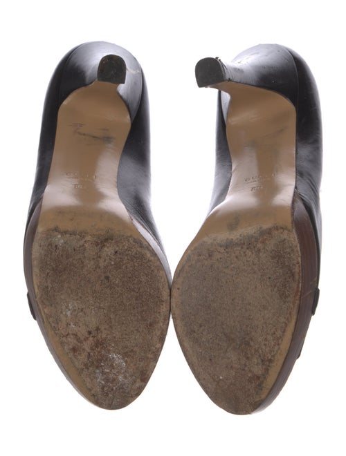 Gucci Horsebit Accent Leather Pumps