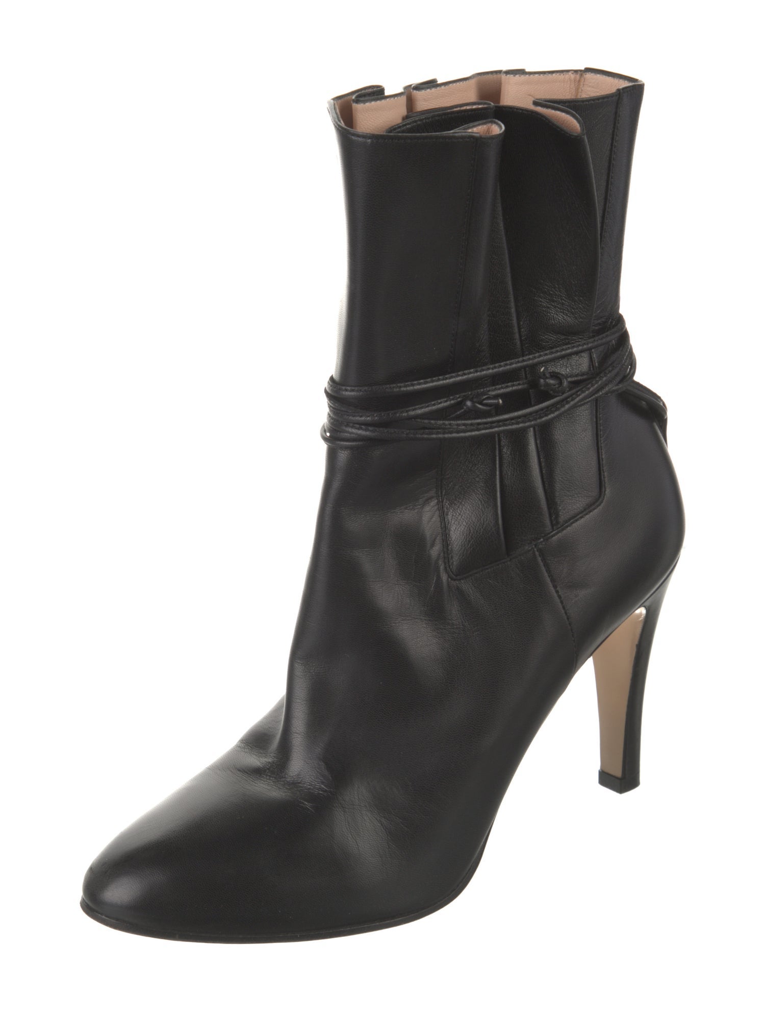 Gucci Double G Logo Leather Boots