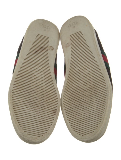 Gucci Leather Fur Trim Wedge Sneakers