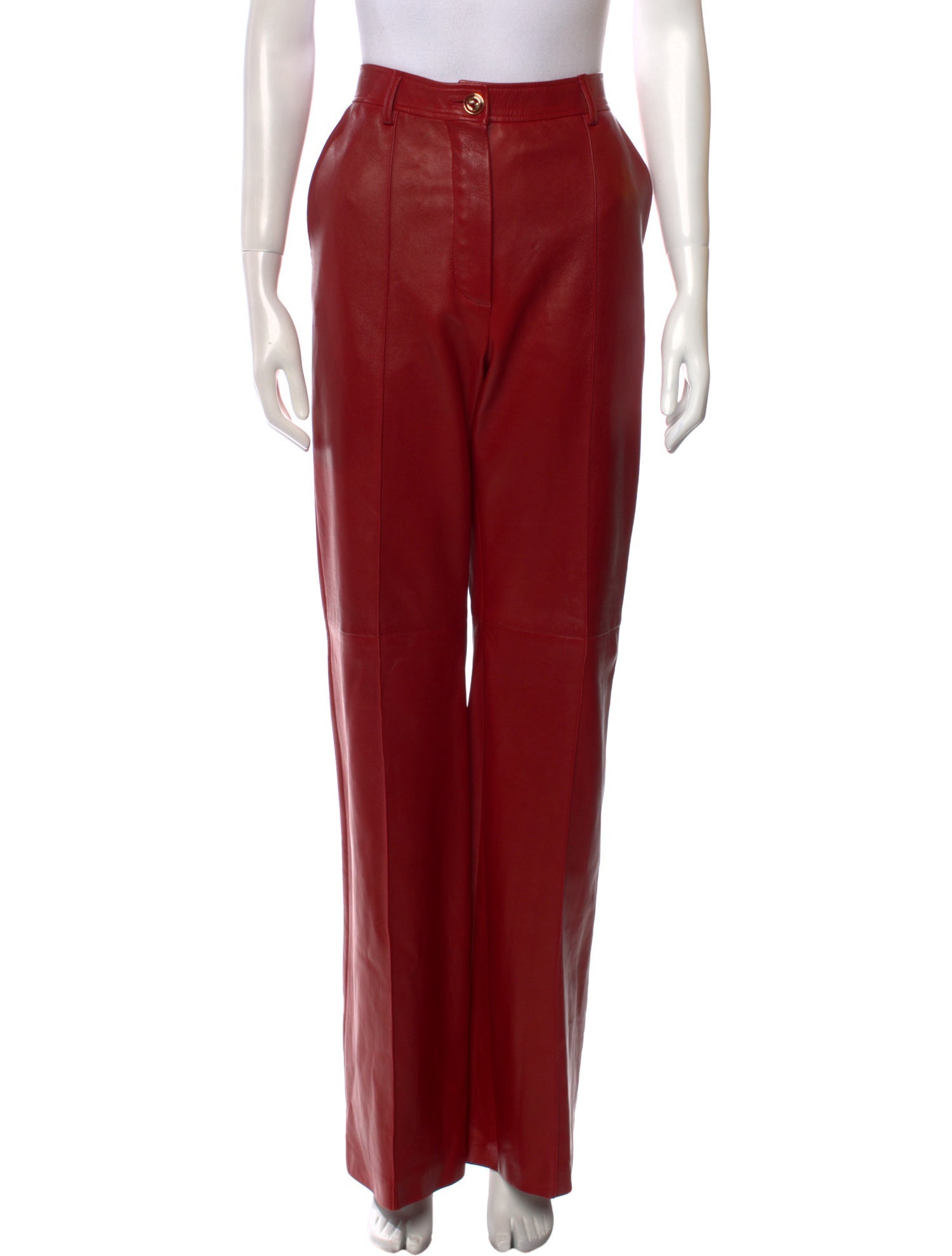 Gucci Lambskin Wide Leg Pants