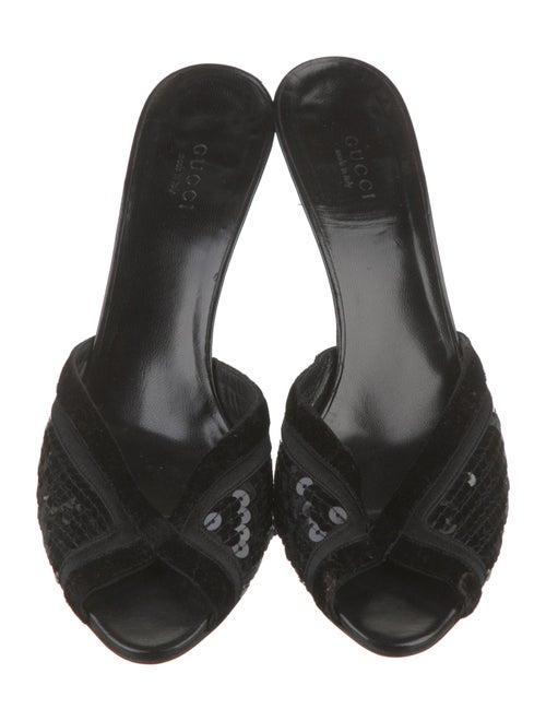 Gucci Horsebit Accent Sequins Slides