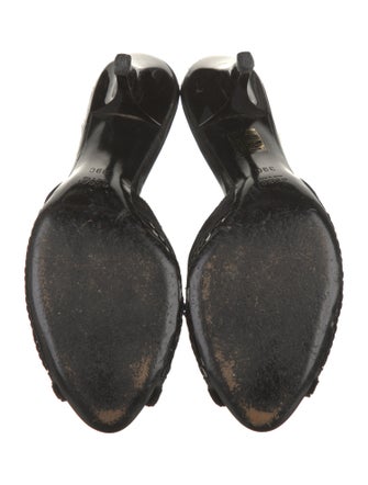 Gucci Horsebit Accent Sequins Slides