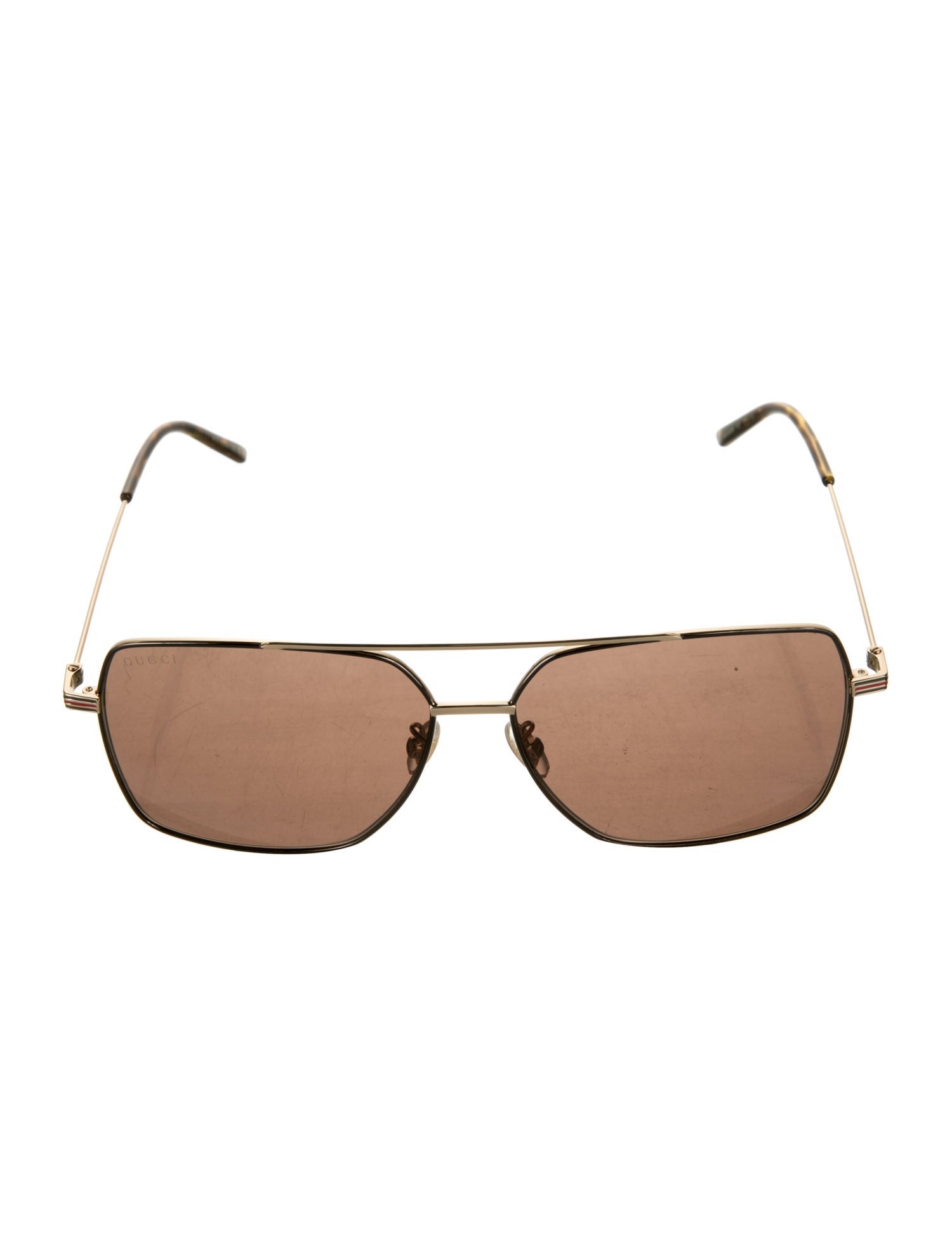 Gucci Web Accent Aviator Sunglasses