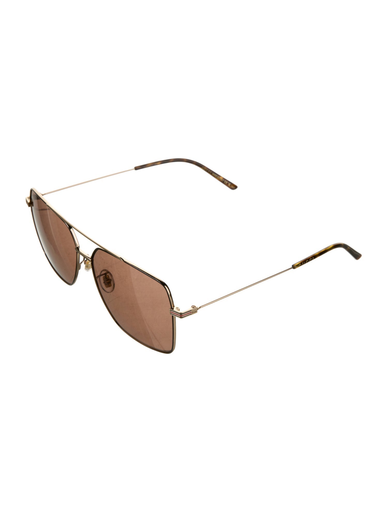 Gucci Web Accent Aviator Sunglasses