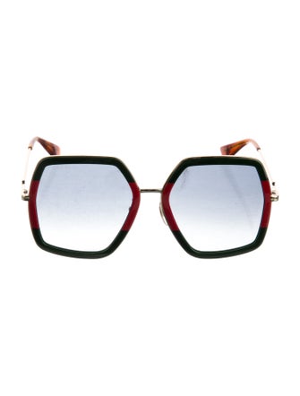 Gucci Web Accent Oversize Sunglasses