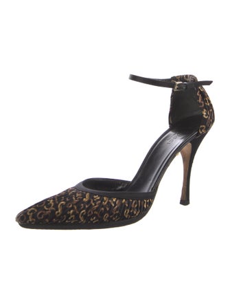 Gucci Satin Printed D'Orsay Pumps