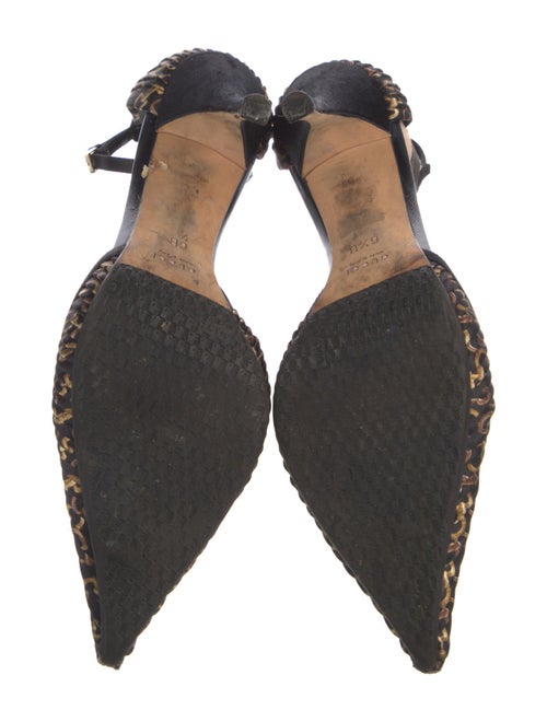 Gucci Satin Printed D'Orsay Pumps