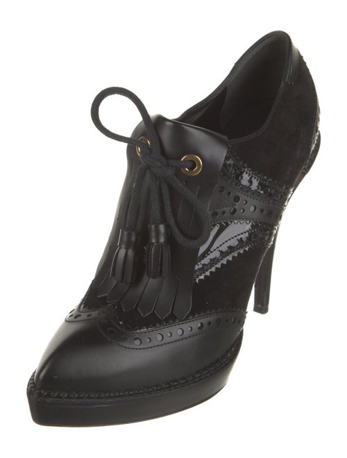 Gucci Suede Lasercut Accents Lace-Up Boots