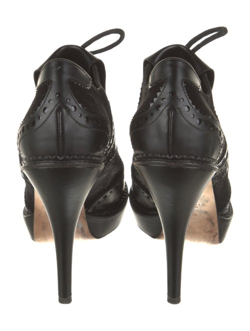 Gucci Suede Lasercut Accents Lace-Up Boots