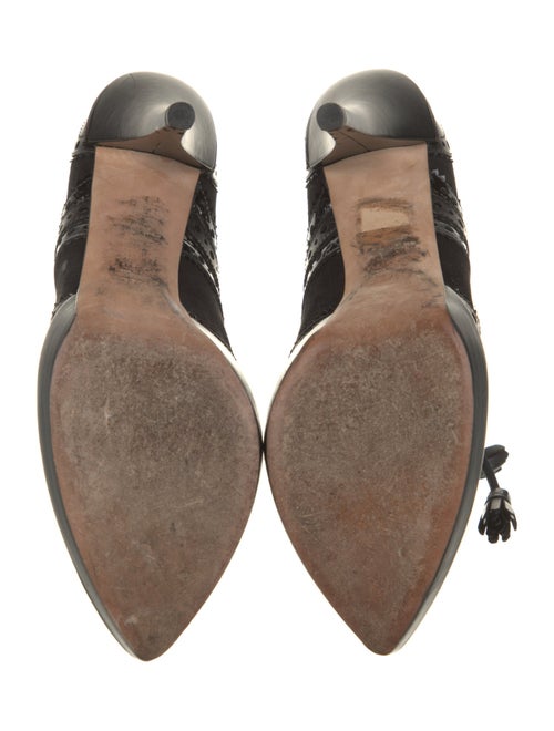 Gucci Suede Lasercut Accents Lace-Up Boots