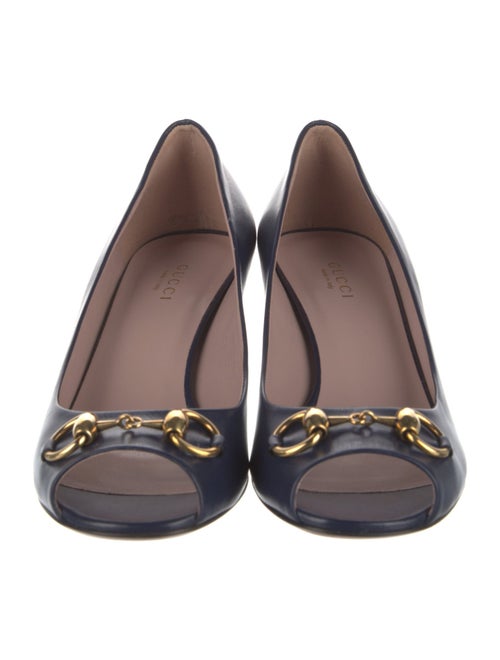 Gucci Horsebit Accent Leather Pumps