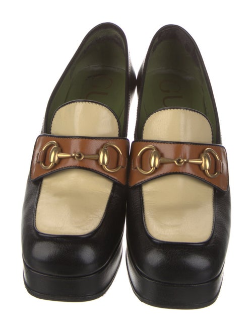 Gucci Horsebit Accent Leather Pumps