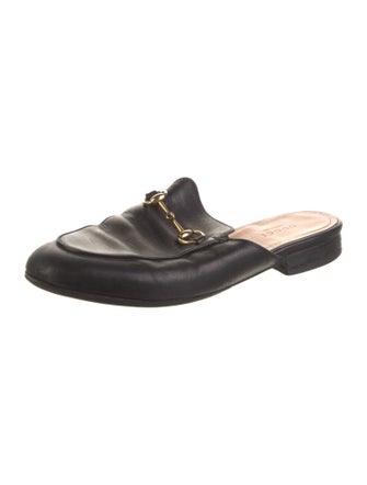 Gucci Horsebit Accent Leather Mules