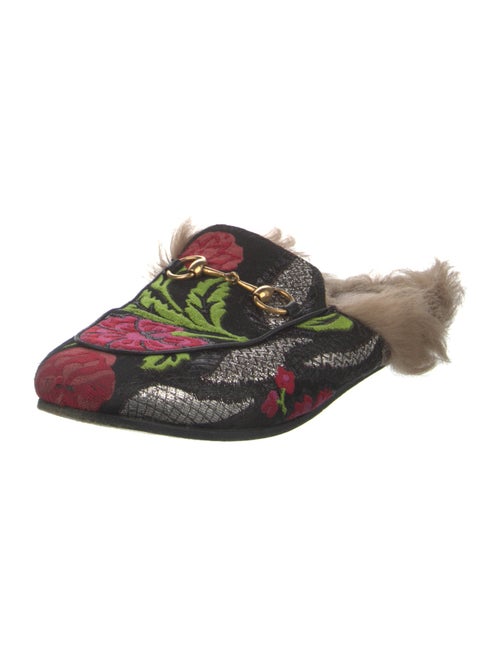 Gucci Horsebit Accent Printed Mules
