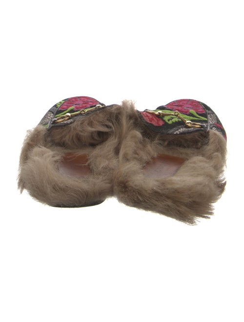 Gucci Horsebit Accent Printed Mules