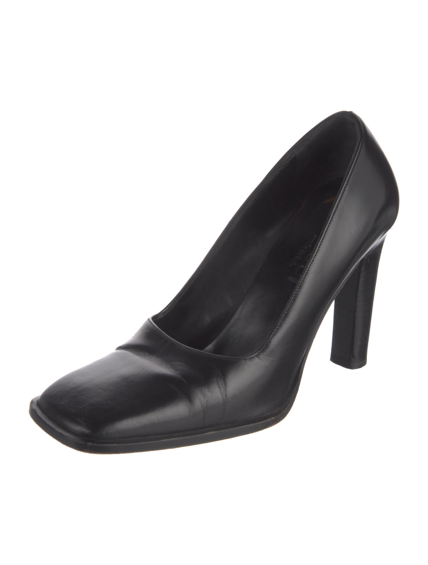 Gucci Sylvie Web Accent Leather Pumps