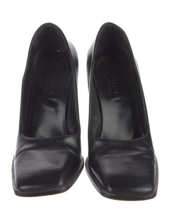 Gucci Sylvie Web Accent Leather Pumps