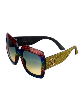 Gucci Interlocking G Logo Oversize Sunglasses
