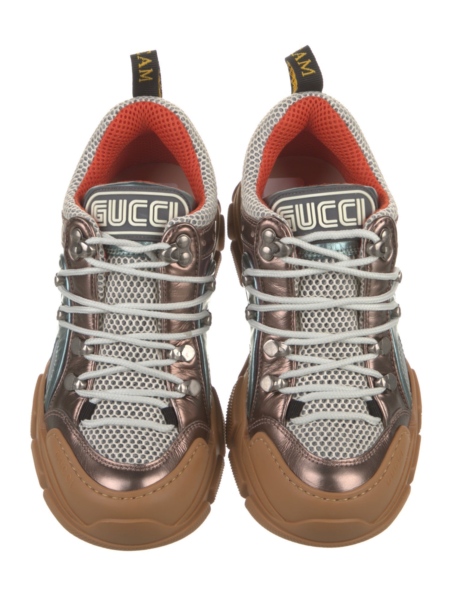 Gucci Leather Printed Chunky Sneakers