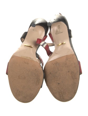 Gucci Kingsnake Leather Slingback Sandals