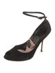 Gucci Interlocking G Logo Suede D'Orsay Pumps