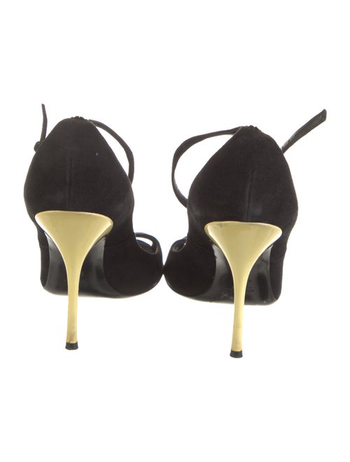 Gucci Interlocking G Logo Suede D'Orsay Pumps