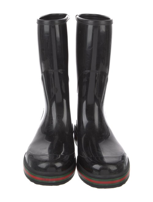 Gucci Web Accent Rubber Rain Boots