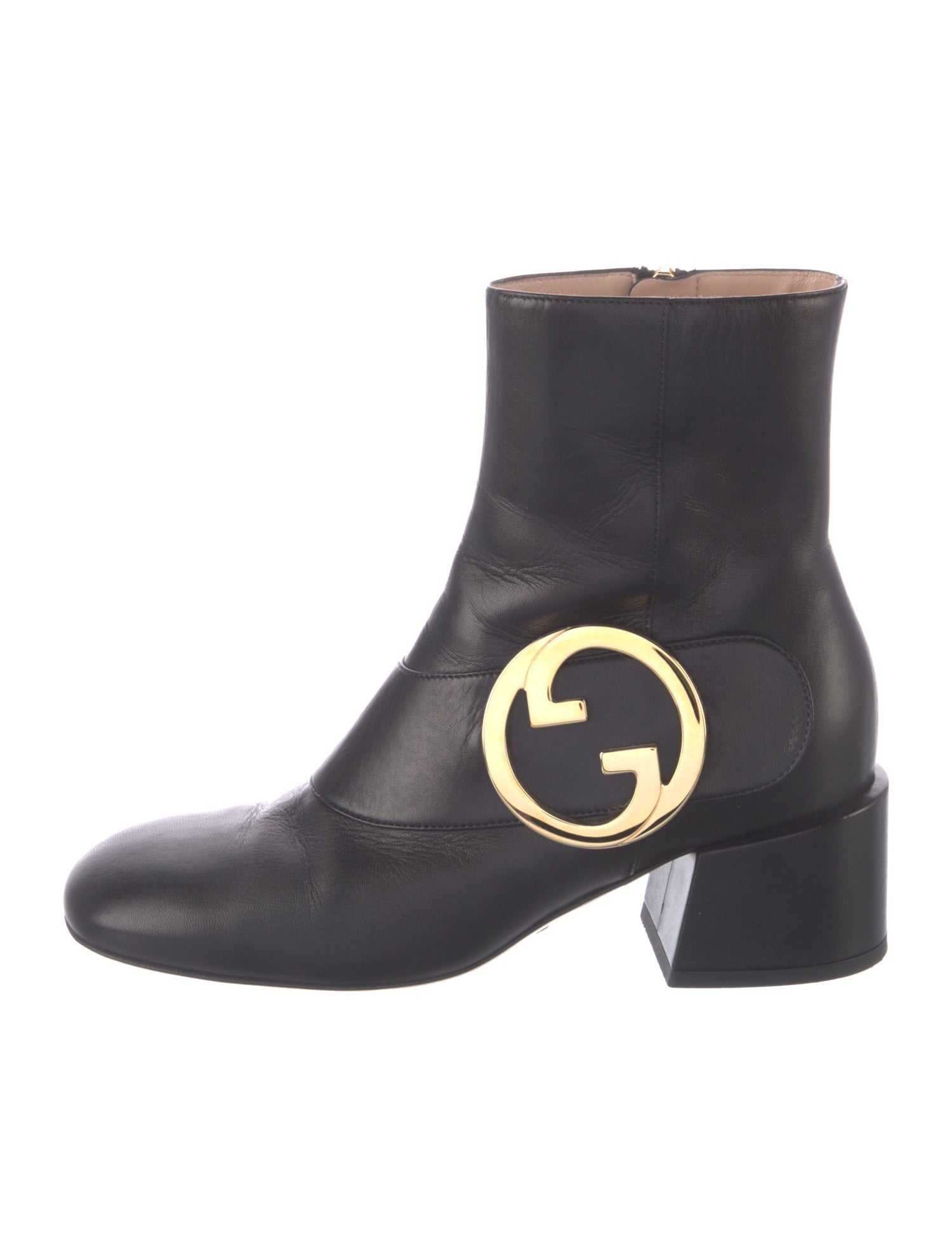 Gucci Interlocking G Logo Leather Sock Boots