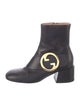Gucci Interlocking G Logo Leather Sock Boots
