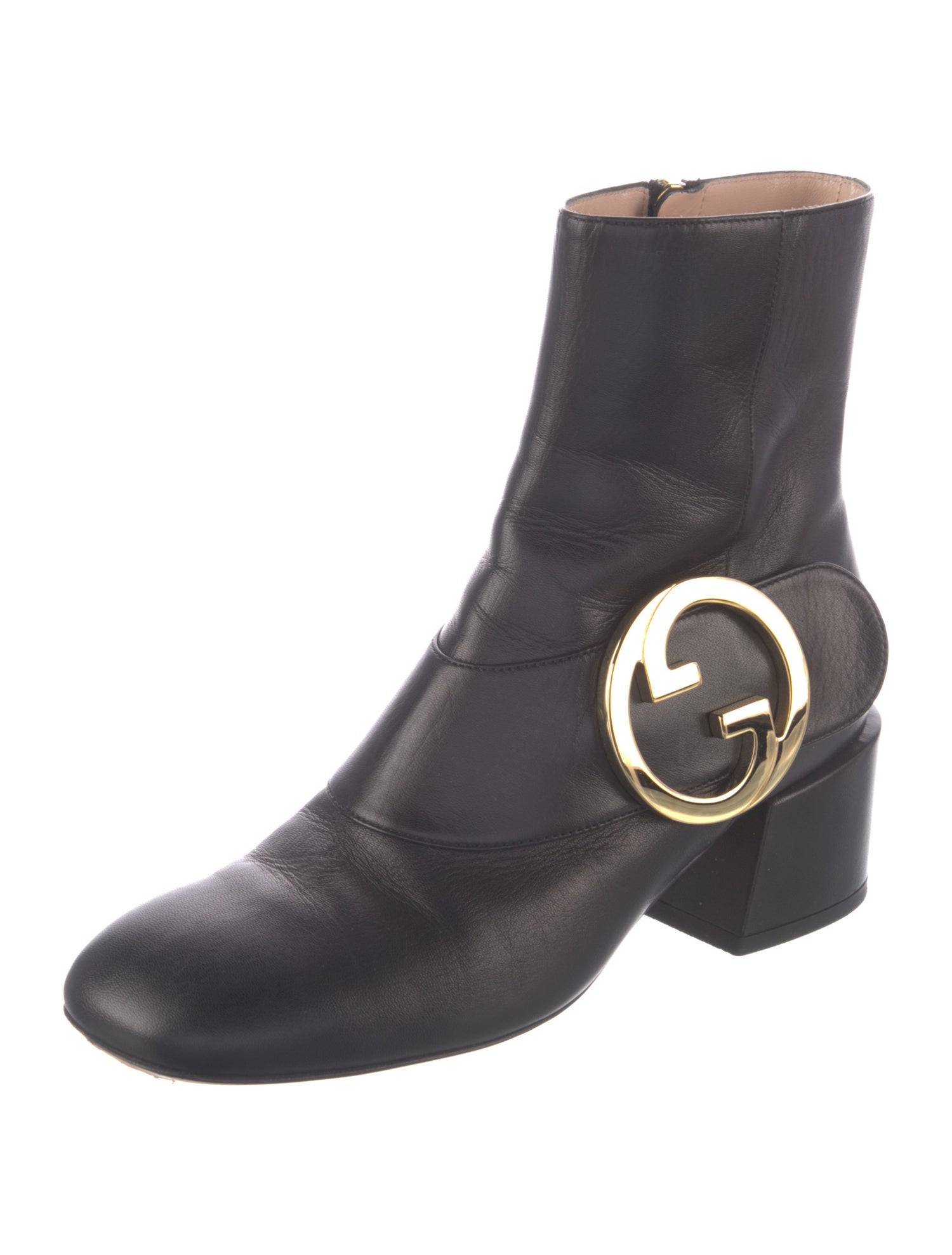 Gucci Interlocking G Logo Leather Sock Boots