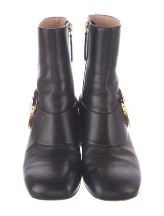 Gucci Interlocking G Logo Leather Sock Boots