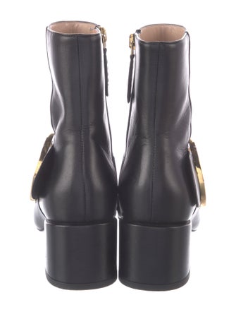 Gucci Interlocking G Logo Leather Sock Boots