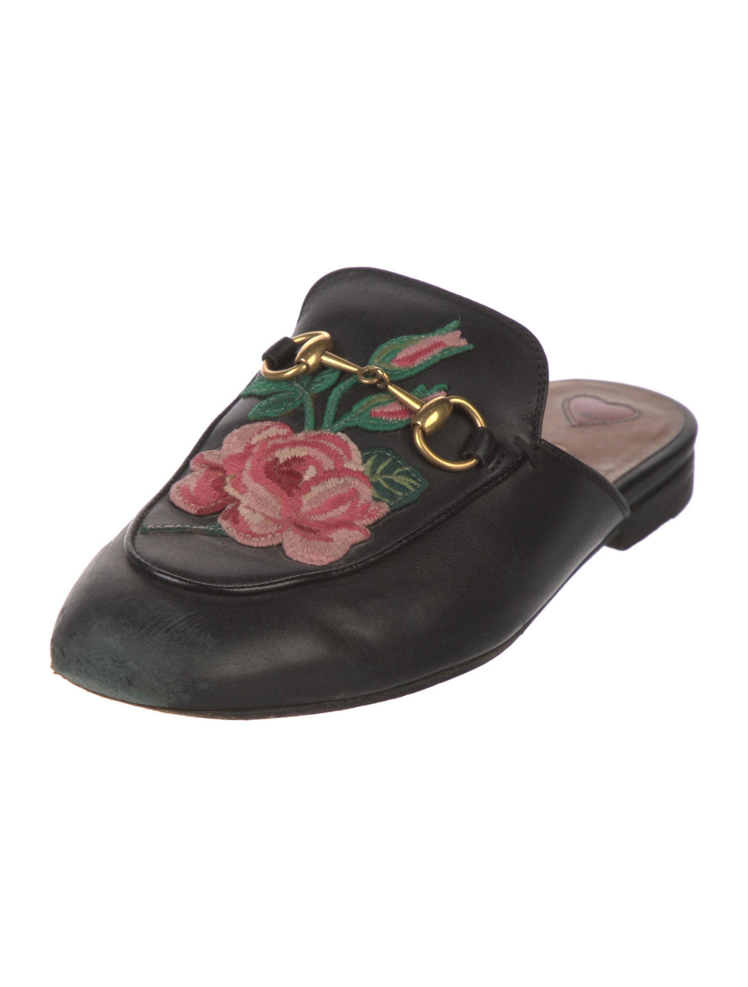 Gucci Horsebit Accent Leather Mules