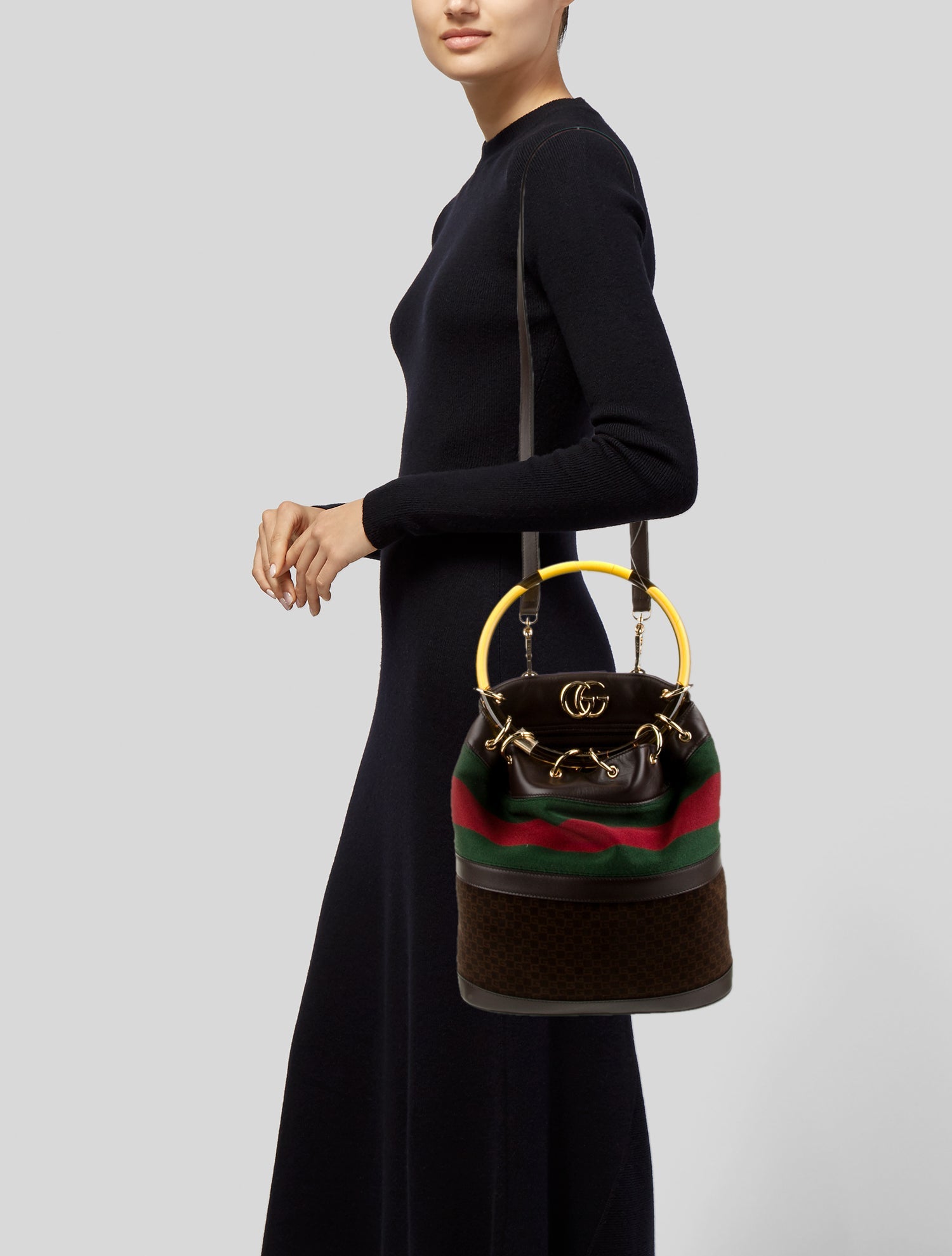 Gucci Web Bucket Bag