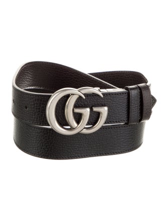 Gucci Double G Logo Leather Waist Belt