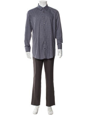 Gucci Plaid Print Long Sleeve Shirt