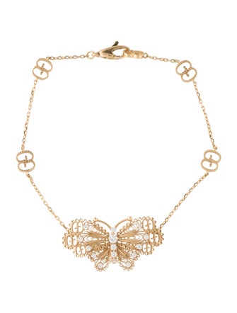Gucci 18K Diamond Butterfly Bracelet