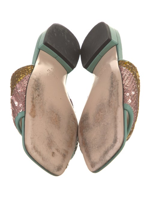 Gucci Double G Logo Sequins Slides