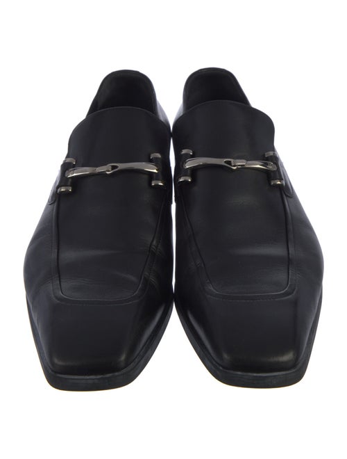 Gucci Web Accent Leather Dress Loafers