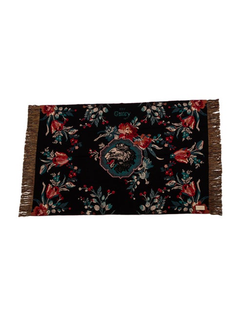 Gucci Wool Guccy Tiger Head Throw Blanket