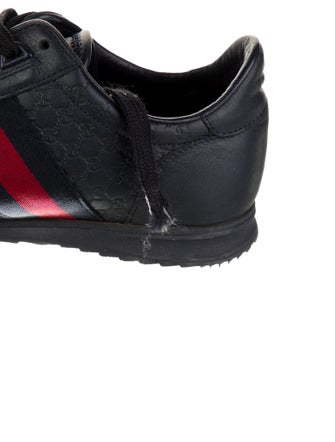 Gucci Leather Colorblock Pattern Sneakers
