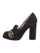Gucci Double G Logo Suede Pumps