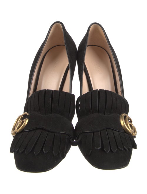 Gucci Double G Logo Suede Pumps