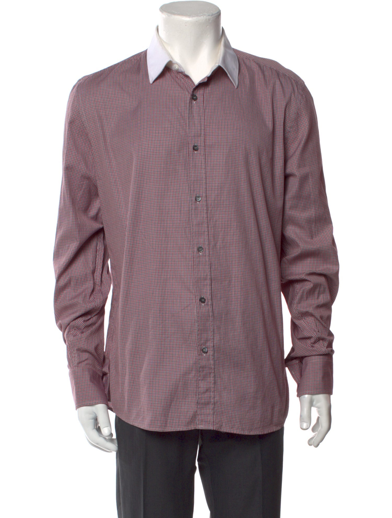 Gucci Plaid Print Long Sleeve Shirt